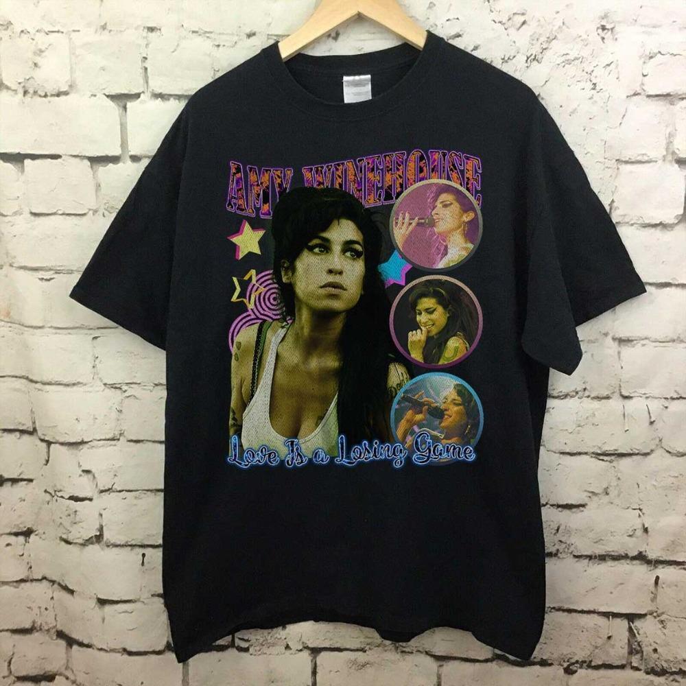 Amy Winehouse Unisex Black T-Shirt